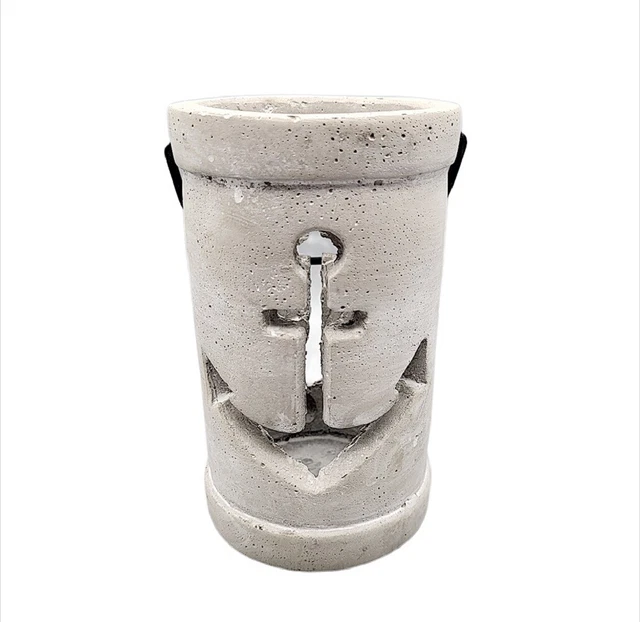 Laterne Anker, Garten Leuchte, maritimer Teelicht Halter aus Beton