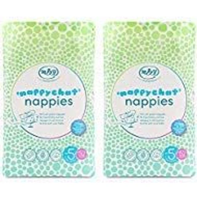 Mum & You Nappychat Eco-Friendly Diapers - Size 5, 104 5 (Pack of 2)