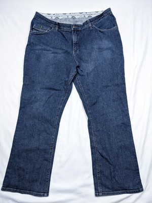 Riders By Lee Comfort No Gap Waistband Stretch Womens Blue Jean Plus Size 20W