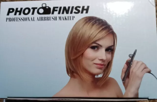 Photo Finish Professional Airbrush Makeup Kit Gun Compressor Hose & Power NIB