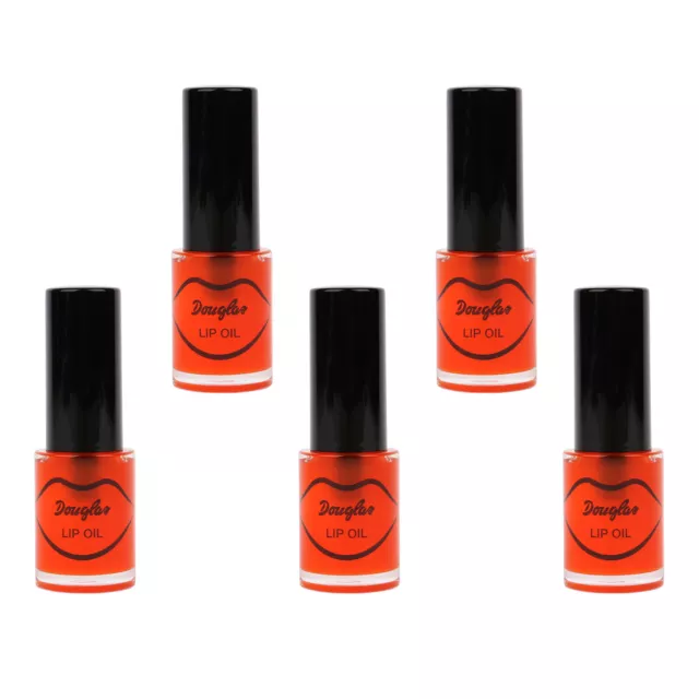 SET 5x Douglas Make-up Lippenöl MU0122 Lippen Apricot Therapy 6 ml