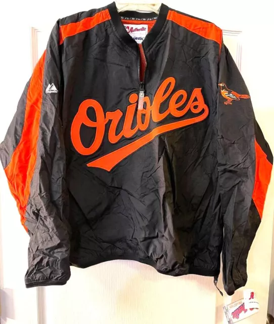 New w/ Tags Mens Womens Baltimore Orioles Majestic Authentic Jacket Size Medium