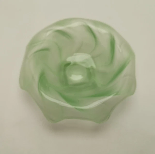 Bagley Frosted Green Glass EQUINOX Bowl PAT 3061 posy