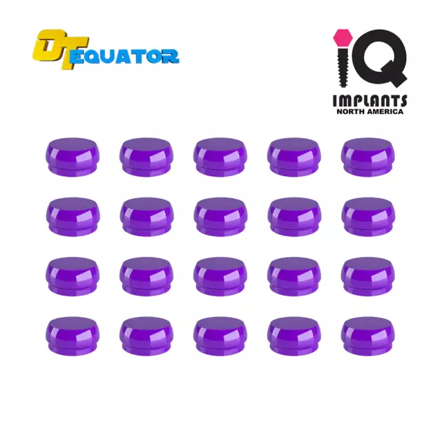 IQ EQUATOR Genuine Replacement Retentive Caps Strong, Violet 2.7kg/5.9lbs (20pk)