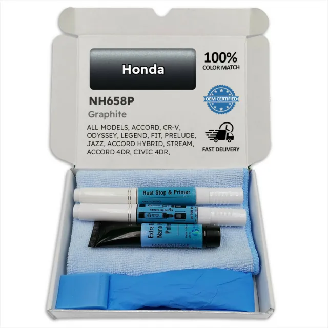 NH658P GRAPHITE Schwarz Lackstift für Honda  ACCORD CR V ODYSSEY LEGEND FIT PRE