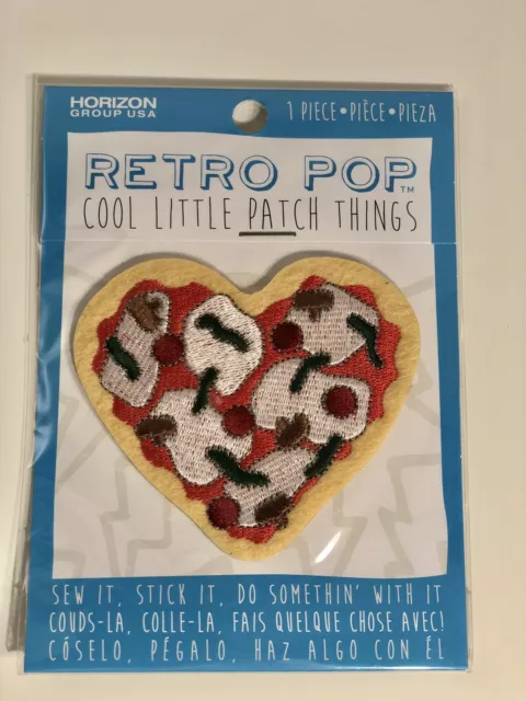 NEW Retro Pop Cool Little Patch Things PIZZA HEART Sew or Stick on VSCO Girl