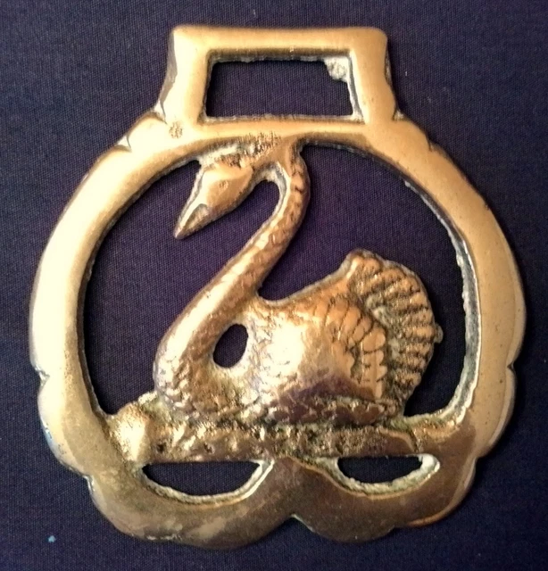 Cuatro Antiguas Placas De Latón Para Decoración De Arnés De Montura 2