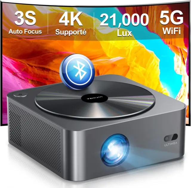 Mini Projecteur Bluetooth, AKATUO 8500 Lumens Vidéoprojecteur 1080P Full HD  Supportée, Rétroprojecteur Portable, Compatible avec TV Stick Smartphone