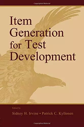 Item Generation for Test Development, Irvine, Kyllonen 9781138973473 PB..