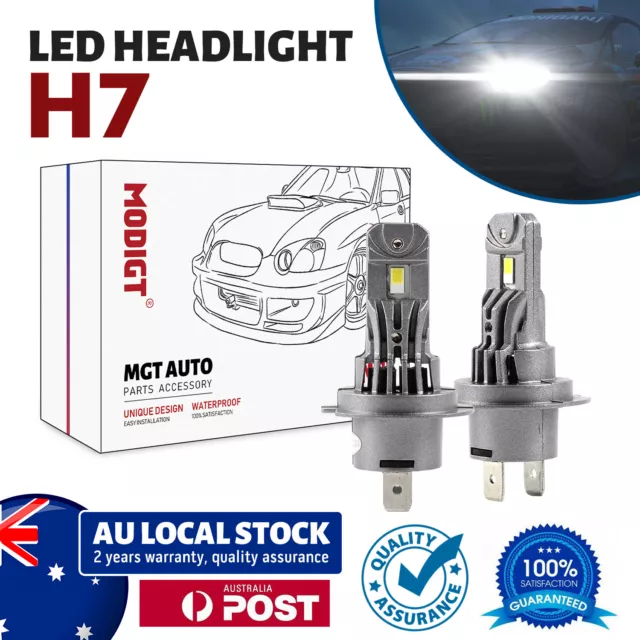 H7 46W 10000LM LED Headlight Conversion Globes Bulb Beam Kit Replace Philips