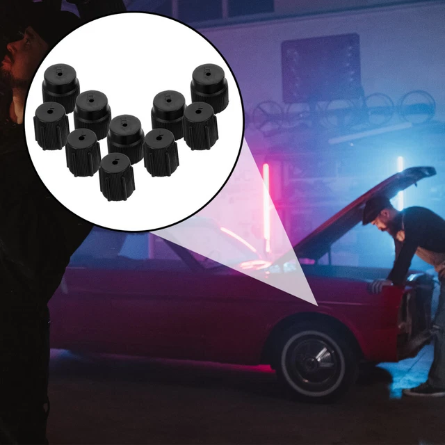 10pcs Air Conditioning Valve Caps Car High And Low Pressure Ac Conditioner