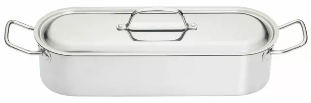 KitchenCraft Stainless Steel 45cm (18") Fish Poacher with Welded Handles