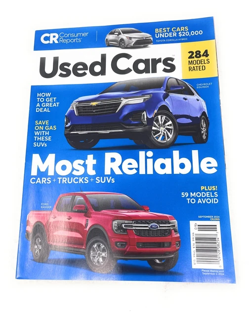 CR CONSUMER REPORTS Magazine Used Cars Most Reliable Car Truck SUVs