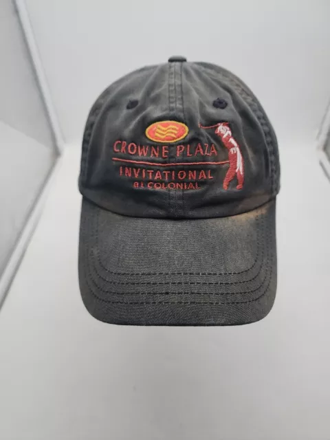 CROWNE PLAZA INVITATIONAL at COLONIAL HAT -Black Golf Hat- Faded