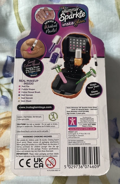 SHIMMER SPARKLE INSTA Glam Girls Doll Toy Hayley Makeup Series 3 New ...