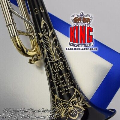 Vintage King H. N. White Liberty Model 2B Trumpet Large Bore Black Lacquer
