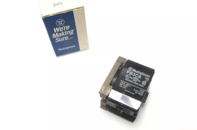 NEUF... Westinghouse Contact Block Cat# PB3C8.. VO-15G