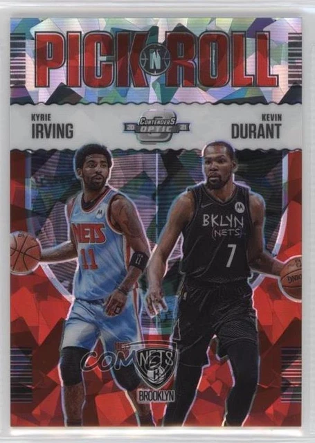 2020 Panini Contenders Optic Red Cracked Ice Prizm Kevin Durant Kyrie Irving #10