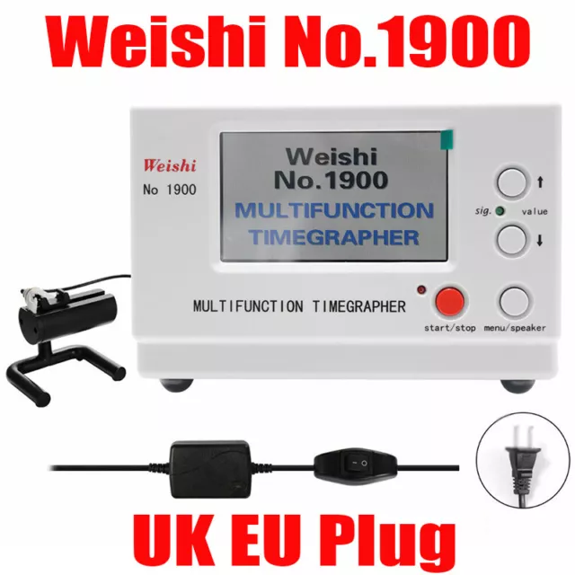 No.1900 Weishi Timegrapher Mechanical Watch Timing Machine Multifunction UK Plug