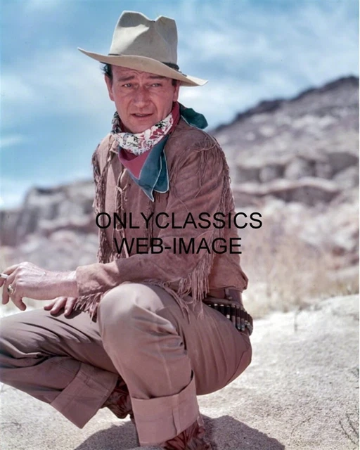1953 Candid John Wayne Cigarette Break While Filming Western "Hondo" 8X10 Photo 1953 Candid John Wayne Cigarette Break While Filming Western "Hondo" 8X10 Photo