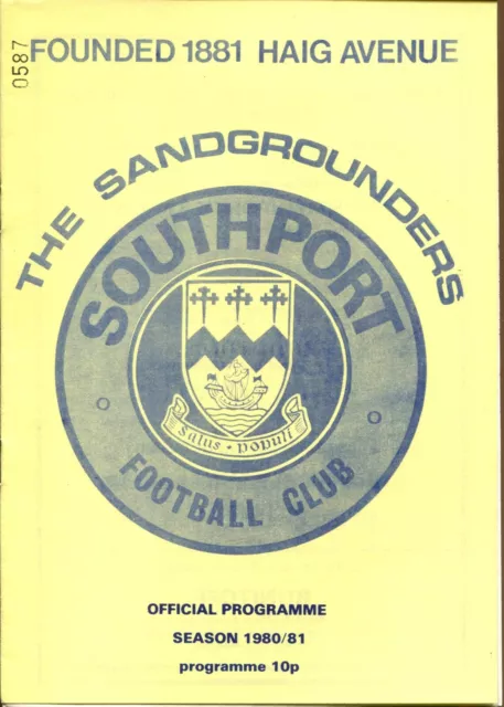 A21 Southport v St Helens Town 13/09/80 FA Cup Qualifying 1st Round