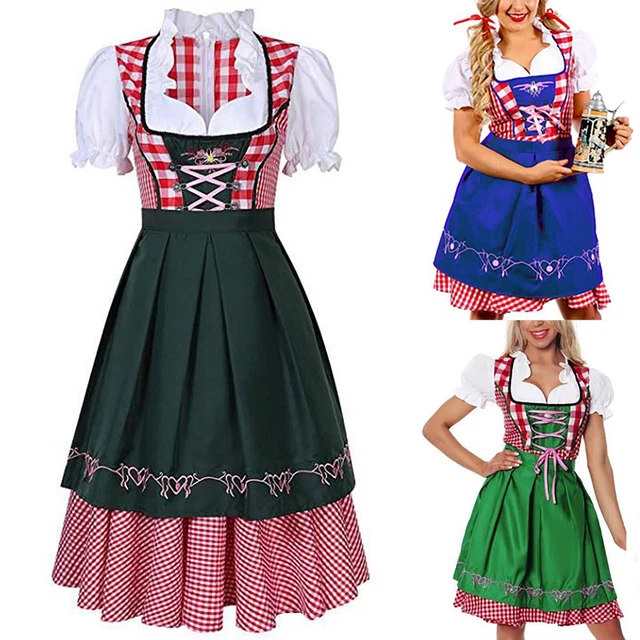Dirndl abito tradizionale donna vintage Oktoberfest abito da festa abito costume carnevale