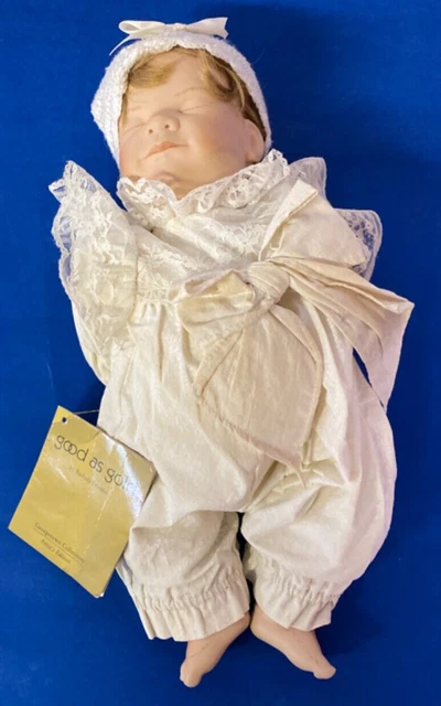 Good As Gold Porcelain Baby Doll Gift From Heaven Collection by Barbara Prusseit 2