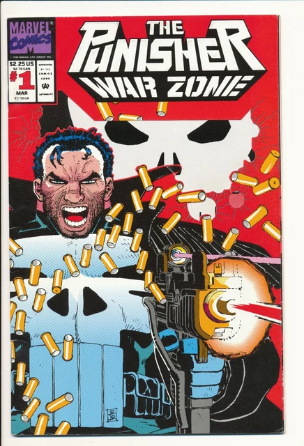 The Punisher War Zone #1 Mar 1992 Marvel 1st Issue Cut Out Cover