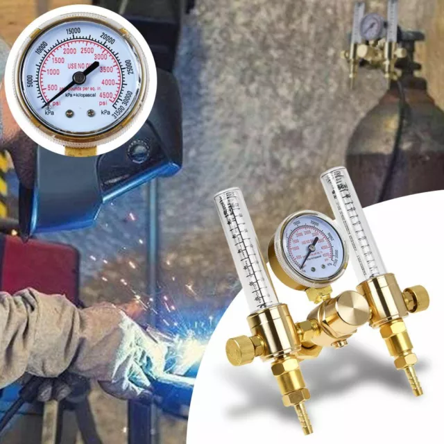 DUAL Argon CO2 Mig Tig Flow Meter Regulator Welding Weld Double Backpurge NEW