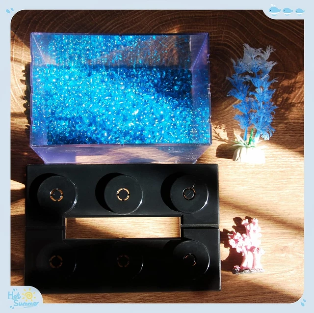 Small Betta Fish Tank, Stackable Mini Fish Tank Aquarium Tank Kit, 3/5 Gallon Re 3