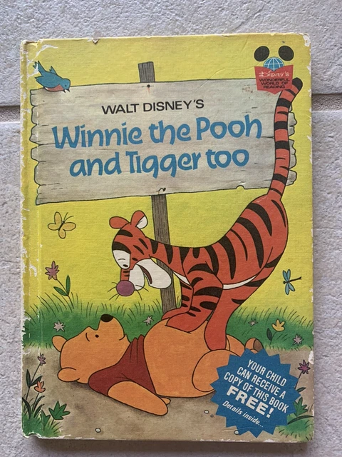 Vintage 1975 Winnie the Pooh and Tigger Too Disney’s Wonderful World Of Reading