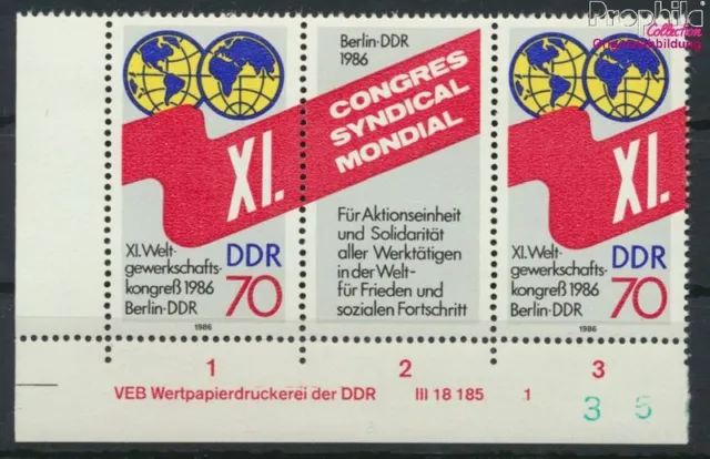 Briefmarken DDR 1986 Mi WZd689DV mit Druckvermerk (kompl.Ausg.) postfrisch(94084