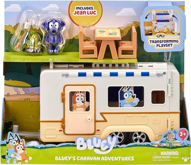 Bluey - Bluey's Caravan Adventures Transforming Playset With Jean Luc