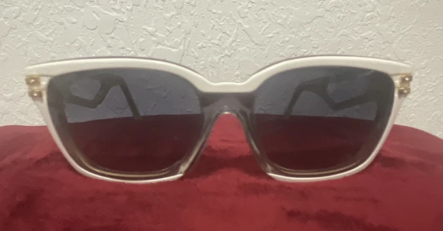 Lunettes De Soleil Vintage Claudia Carlotti - Monture Beige En Acétate Grande Taille