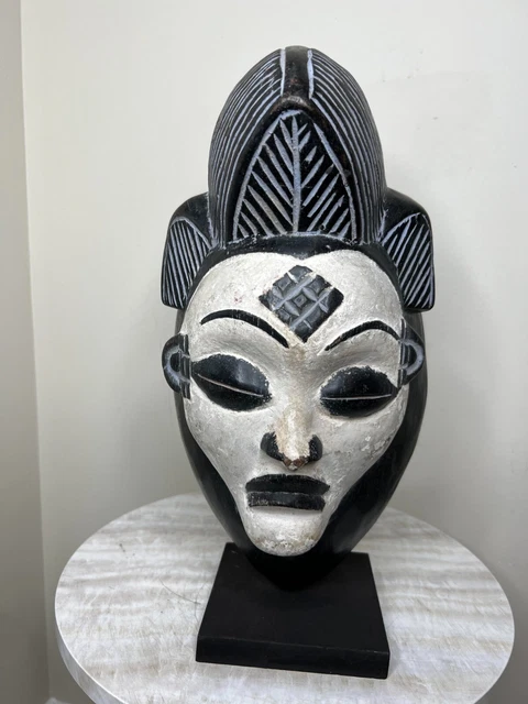 Punu Maiden Spirit Mask Mukudji  Gabon African 11" X 7.50"