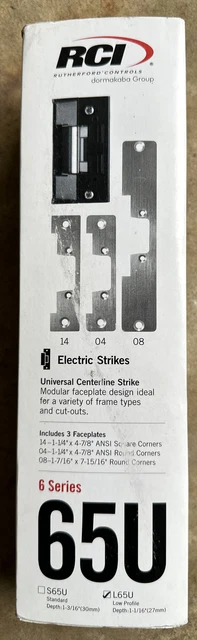 Rutherford Controls ‎L65U X 32D 12V/24V Electric Centerline Strike (RL65U9)
