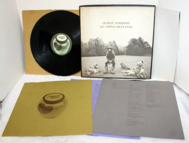 George Harrison All Things Must Pass ~ 1970 Apple Jam Stcj 639 Lp Record Poster 349 99 Picclick