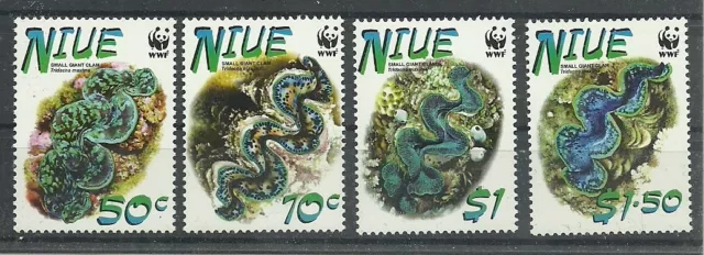 c381  WWF 2002-Muscheln/ Niue MiNr 973/76 **