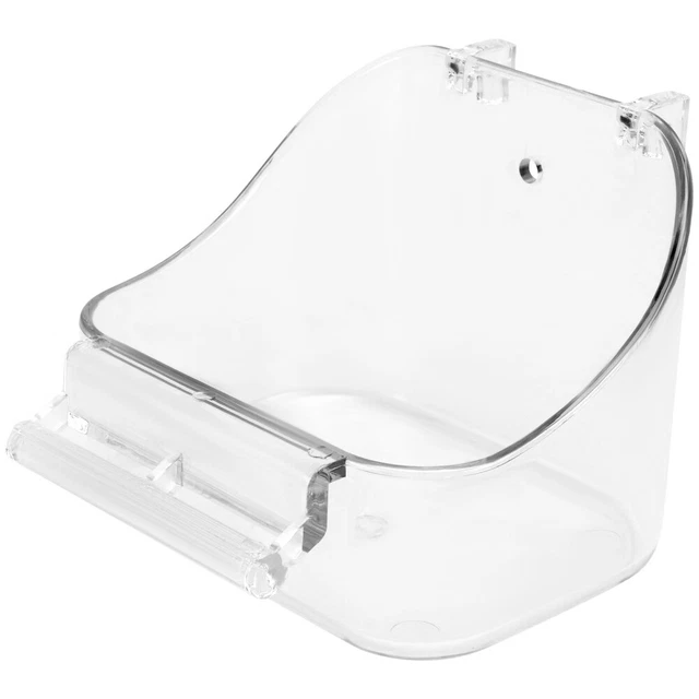 Caja de baño de plástico dispensador de alimento para pociones para pájaros plato de agua para pájaros