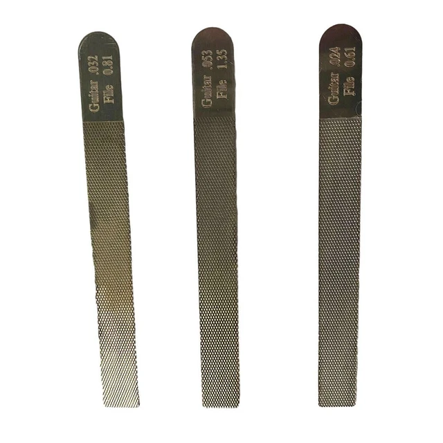 Pro Grade Steel Nut File Set 3PCS Fret Crowning Tool for Guitar Luthiers