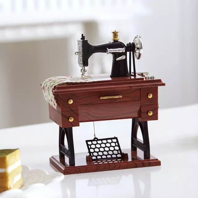 1pc Sewing Machine Music Box Vintage Singer Case Cupboard Table Desk 2