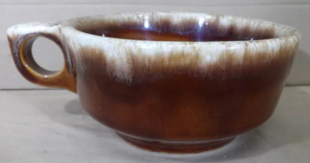 Vintage Hull Pottery Brown Drip Soup Mug Chili Cereal Bowl Mug Cup