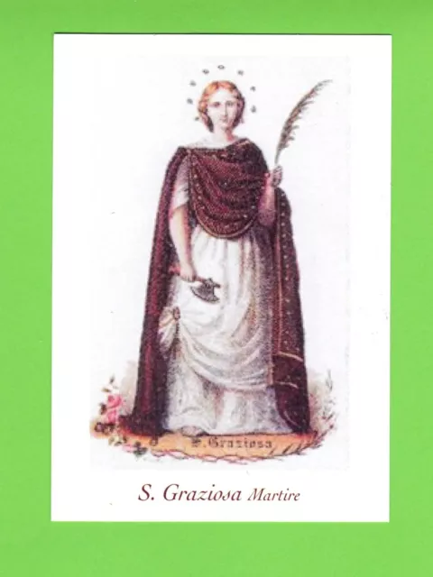 Santino S.graziosa Martire  Image Pieuse Holycard  Andachtsbild