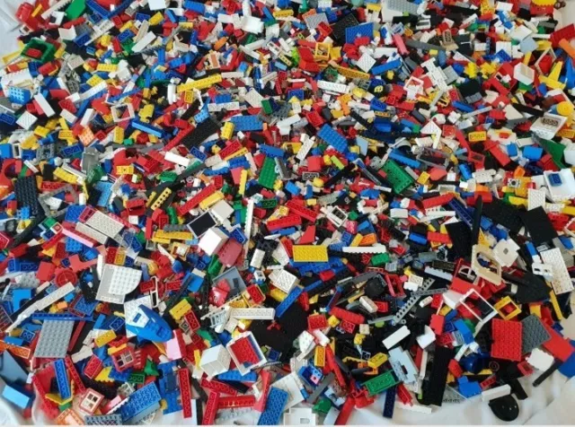 Pacchetto Lego originale 1 kg-1000 pezzi mattoncini misti! Pezzi + 2 MINIFIGURE!!!!