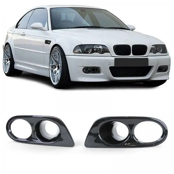 Copri fendinebbia vero carbonio c/presa aria per BMW Serie 3 E46 M3 98-05