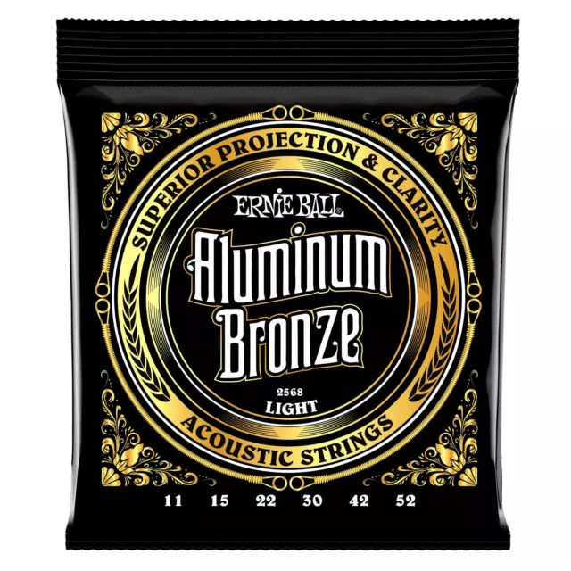 Ernie Ball 2568 Aluminum Bronze Light Akustik Gitarre Satz Saiten Strings