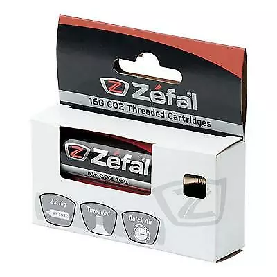 ZEFAL 2 bombonas cartuchos aire comprimido con rosca CO2 16 Grs.