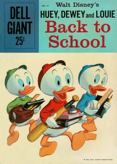 DELL GIANT #22 VG, Huey, and Louie Back to School, Dell Comics 1959 Stock Image