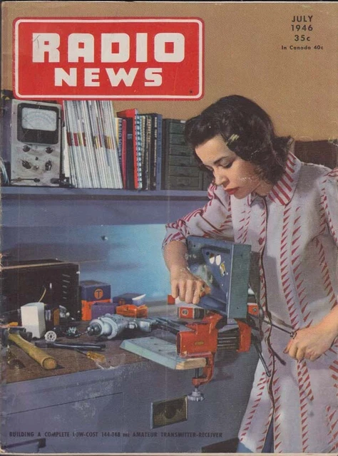 RADIO NEWS 7 1946 CW Monitor; Stable VFO; 75w Transmitter &c