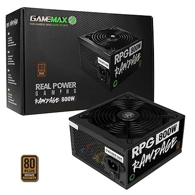 Gamemax Rpg Rampage 800W 140Mm Ventola Ultra Silenziosa 80 Plus Psu Bronzo